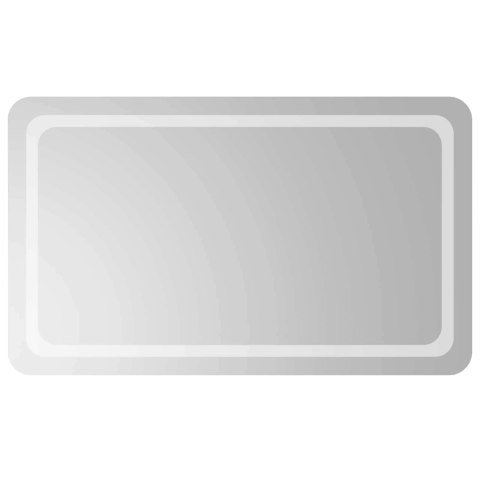 VidaXL Lustro łazienkowe LED przezroczysty 100 x 60 cm szkło hartowane