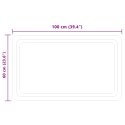 VidaXL Lustro łazienkowe LED przezroczysty 100 x 60 cm szkło hartowane