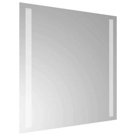 VidaXL Lustro łazienkowe LED przezroczysty 40 x 40 cm szkło hartowane