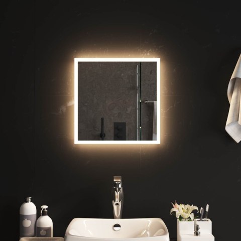 LUSTRO ŁAZIENKOWE LED PRZEZROCZYSTY 40 X 40 CM SZKŁO HARTOWANE