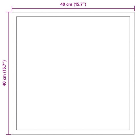 LUSTRO ŁAZIENKOWE LED PRZEZROCZYSTY 40 X 40 CM SZKŁO HARTOWANE