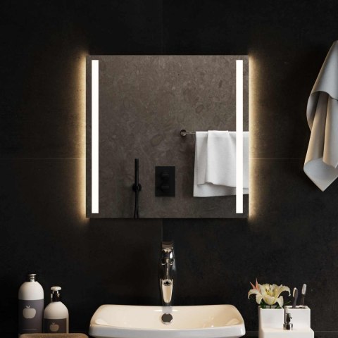 VidaXL Lustro łazienkowe LED przezroczysty 50 x 50 cm szkło hartowane
