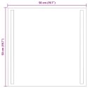 VidaXL Lustro łazienkowe LED przezroczysty 50 x 50 cm szkło hartowane