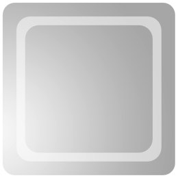 VidaXL Lustro łazienkowe LED przezroczysty 50 x 50 cm szkło hartowane