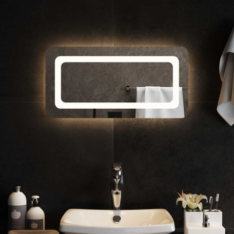 VidaXL Lustro łazienkowe LED przezroczysty 60 x 30 cm szkło hartowane