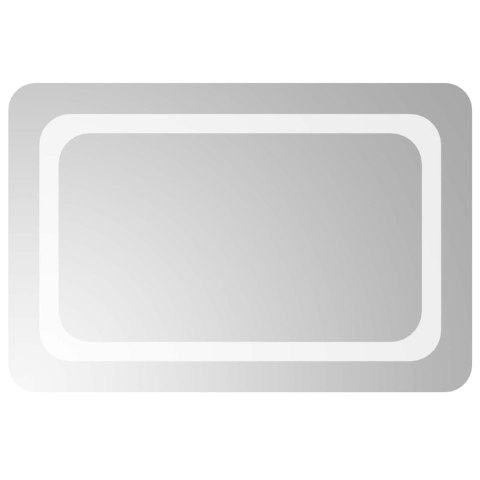 LUSTRO ŁAZIENKOWE LED PRZEZROCZYSTY 60 X 40 CM SZKŁO HARTOWANE