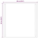 VidaXL Lustro łazienkowe LED przezroczysty 60 x 60 cm szkło hartowane