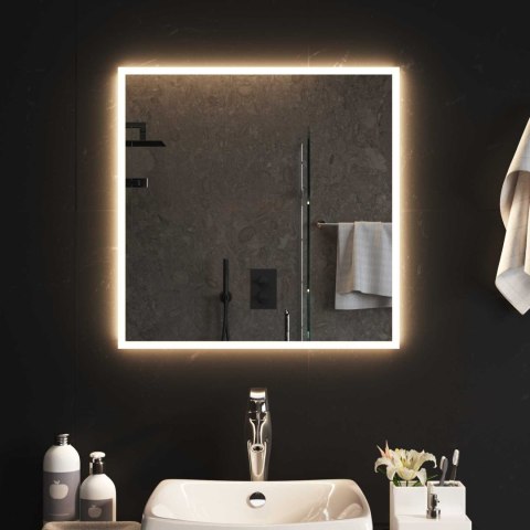 LUSTRO ŁAZIENKOWE LED PRZEZROCZYSTY 60 X 60 CM SZKŁO HARTOWANE