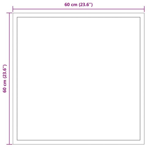 LUSTRO ŁAZIENKOWE LED PRZEZROCZYSTY 60 X 60 CM SZKŁO HARTOWANE