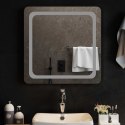 VidaXL Lustro łazienkowe LED przezroczysty 60 x 60 cm szkło hartowane