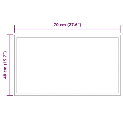 LUSTRO ŁAZIENKOWE LED PRZEZROCZYSTY 70 X 40 CM SZKŁO HARTOWANE