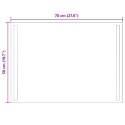 VidaXL Lustro łazienkowe LED przezroczysty 70 x 50 cm szkło hartowane