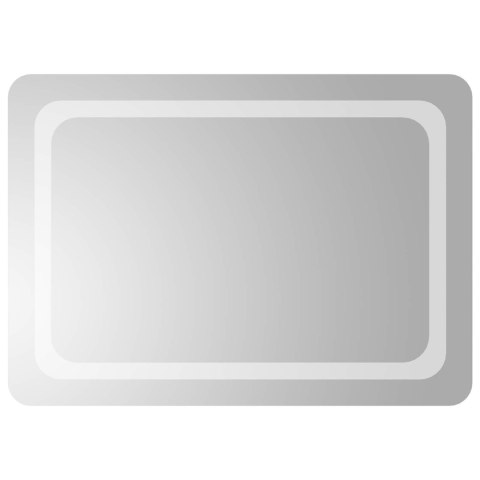 VidaXL Lustro łazienkowe LED przezroczysty 70 x 50 cm szkło hartowane