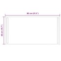 VidaXL Lustro łazienkowe LED przezroczysty 80 x 40 cm szkło hartowane