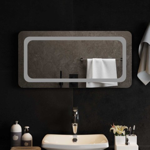 VidaXL Lustro łazienkowe LED przezroczysty 80 x 40 cm szkło hartowane