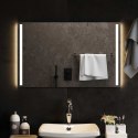 VidaXL Lustro łazienkowe LED przezroczysty 80 x 50 cm szkło hartowane