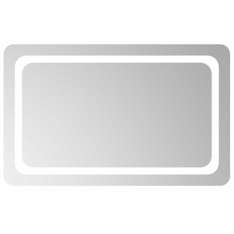 LUSTRO ŁAZIENKOWE LED PRZEZROCZYSTY 80 X 50 CM SZKŁO HARTOWANE