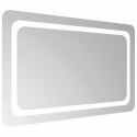 LUSTRO ŁAZIENKOWE LED PRZEZROCZYSTY 80 X 50 CM SZKŁO HARTOWANE