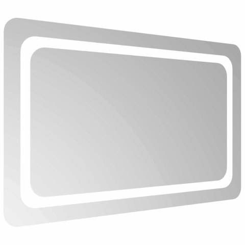 LUSTRO ŁAZIENKOWE LED PRZEZROCZYSTY 80 X 50 CM SZKŁO HARTOWANE