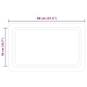 LUSTRO ŁAZIENKOWE LED PRZEZROCZYSTY 80 X 50 CM SZKŁO HARTOWANE