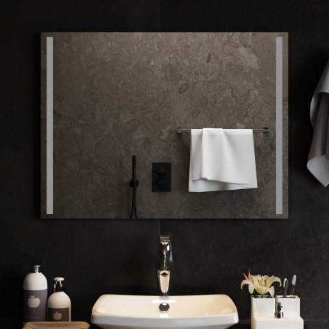 VidaXL Lustro łazienkowe LED przezroczysty 80 x 60 cm szkło hartowane