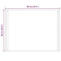 VidaXL Lustro łazienkowe LED przezroczysty 80 x 60 cm szkło hartowane
