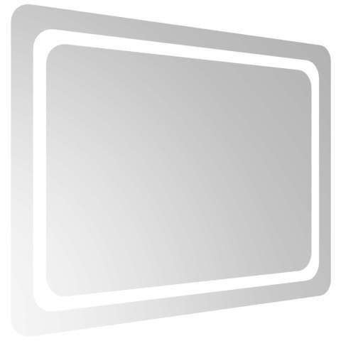 VidaXL Lustro łazienkowe LED przezroczysty 80 x 60 cm szkło hartowane