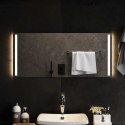 LUSTRO ŁAZIENKOWE LED PRZEZROCZYSTY 90 X 40 CM SZKŁO HARTOWANE