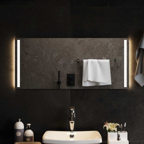 LUSTRO ŁAZIENKOWE LED PRZEZROCZYSTY 90 X 40 CM SZKŁO HARTOWANE