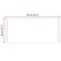 LUSTRO ŁAZIENKOWE LED PRZEZROCZYSTY 90 X 40 CM SZKŁO HARTOWANE