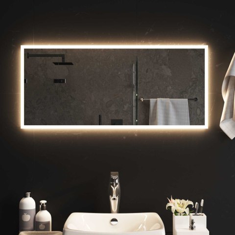 VidaXL Lustro łazienkowe LED przezroczysty 90 x 40 cm szkło hartowane