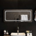 LUSTRO ŁAZIENKOWE LED PRZEZROCZYSTY 90 X 40 CM SZKŁO HARTOWANE