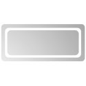 LUSTRO ŁAZIENKOWE LED PRZEZROCZYSTY 90 X 40 CM SZKŁO HARTOWANE