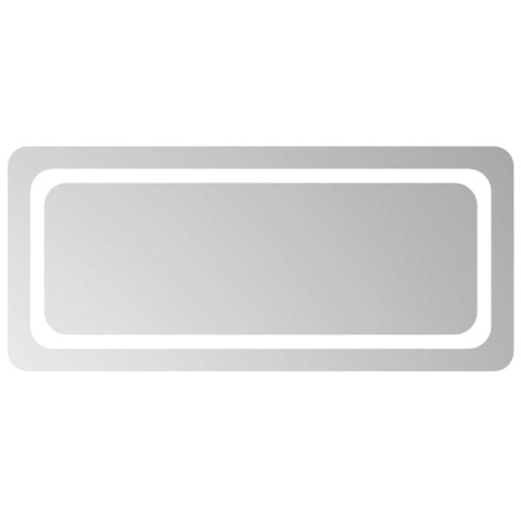 LUSTRO ŁAZIENKOWE LED PRZEZROCZYSTY 90 X 40 CM SZKŁO HARTOWANE