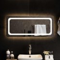 LUSTRO ŁAZIENKOWE LED PRZEZROCZYSTY 90 X 40 CM SZKŁO HARTOWANE