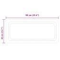 LUSTRO ŁAZIENKOWE LED PRZEZROCZYSTY 90 X 40 CM SZKŁO HARTOWANE
