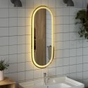 LUSTRO ŁAZIENKOWE LED PRZEZROCZYSTY 90 X 40 CM SZKŁO HARTOWANE