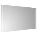 VidaXL Lustro łazienkowe LED przezroczysty 90 x 50 cm szkło hartowane