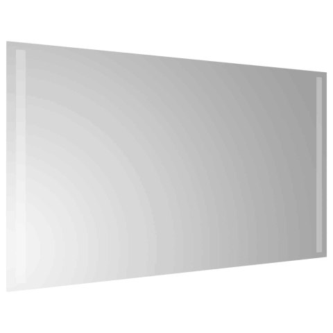 VidaXL Lustro łazienkowe LED przezroczysty 90 x 50 cm szkło hartowane