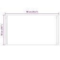 VidaXL Lustro łazienkowe LED przezroczysty 90 x 50 cm szkło hartowane