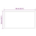 LUSTRO ŁAZIENKOWE LED PRZEZROCZYSTY 90 X 50 CM SZKŁO HARTOWANE