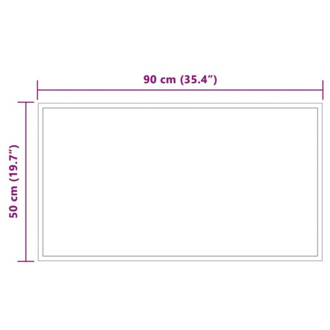 LUSTRO ŁAZIENKOWE LED PRZEZROCZYSTY 90 X 50 CM SZKŁO HARTOWANE