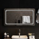VidaXL Lustro łazienkowe LED przezroczysty 90 x 50 cm szkło hartowane