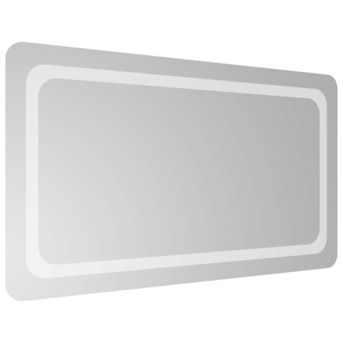 VidaXL Lustro łazienkowe LED przezroczysty 90 x 50 cm szkło hartowane