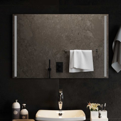 LUSTRO ŁAZIENKOWE LED PRZEZROCZYSTY 90 X 60 CM SZKŁO HARTOWANE