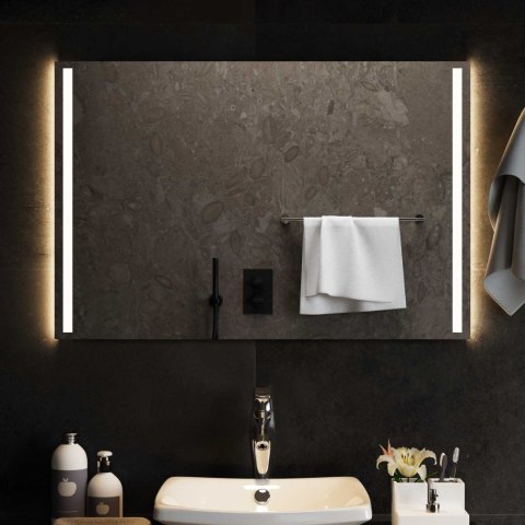 LUSTRO ŁAZIENKOWE LED PRZEZROCZYSTY 90 X 60 CM SZKŁO HARTOWANE