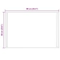 LUSTRO ŁAZIENKOWE LED PRZEZROCZYSTY 90 X 60 CM SZKŁO HARTOWANE