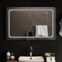 VidaXL Lustro łazienkowe LED przezroczysty 90 x 60 cm szkło hartowane