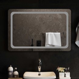 VidaXL Lustro łazienkowe LED przezroczysty 90 x 60 cm szkło hartowane