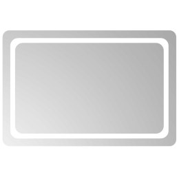 VidaXL Lustro łazienkowe LED przezroczysty 90 x 60 cm szkło hartowane